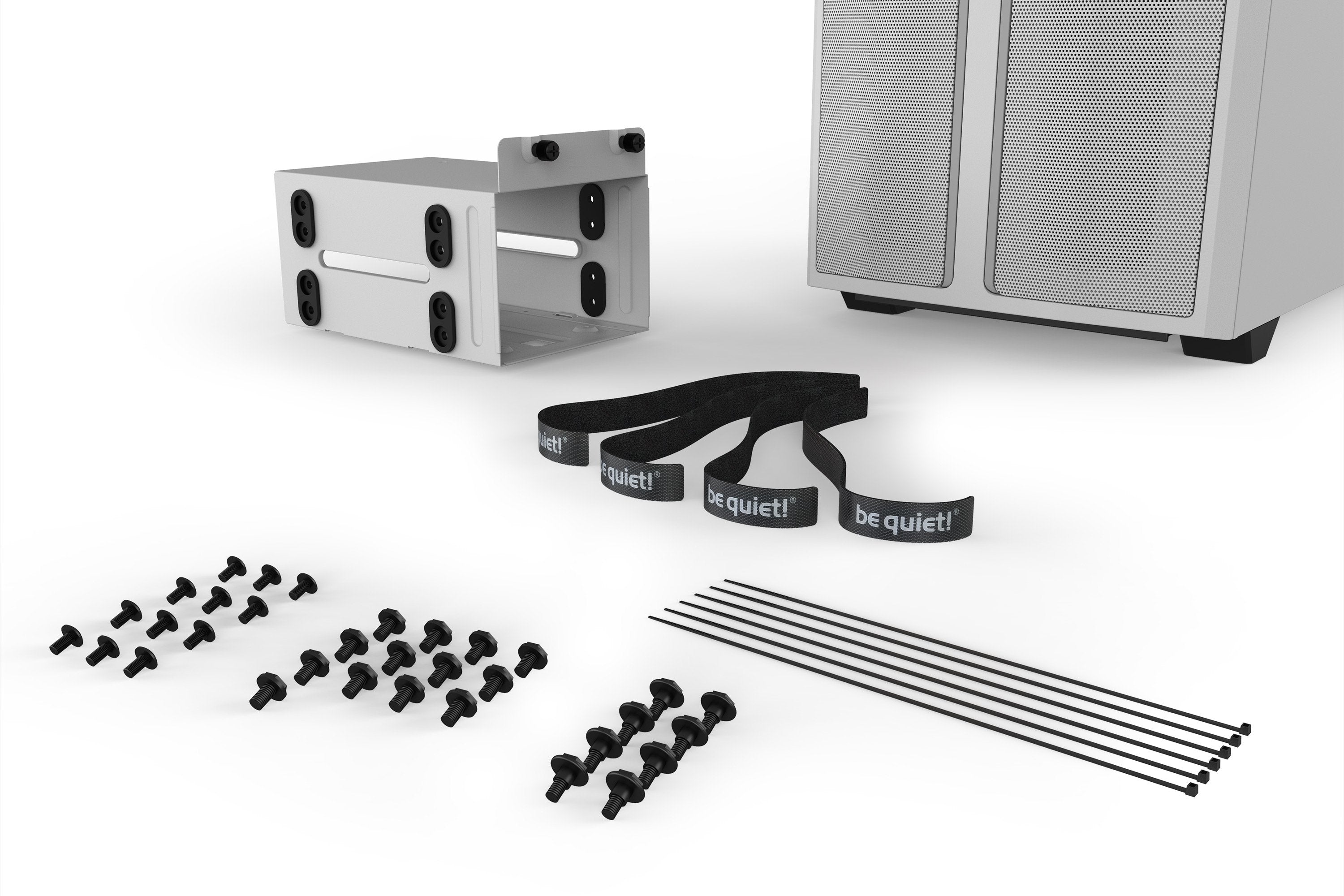 Caja Pc Be Quiet! Torre Atx Pure Base 500dx White Tira Led Argb Frontal/Cristal Templado/3x Vent 140 Bgw38