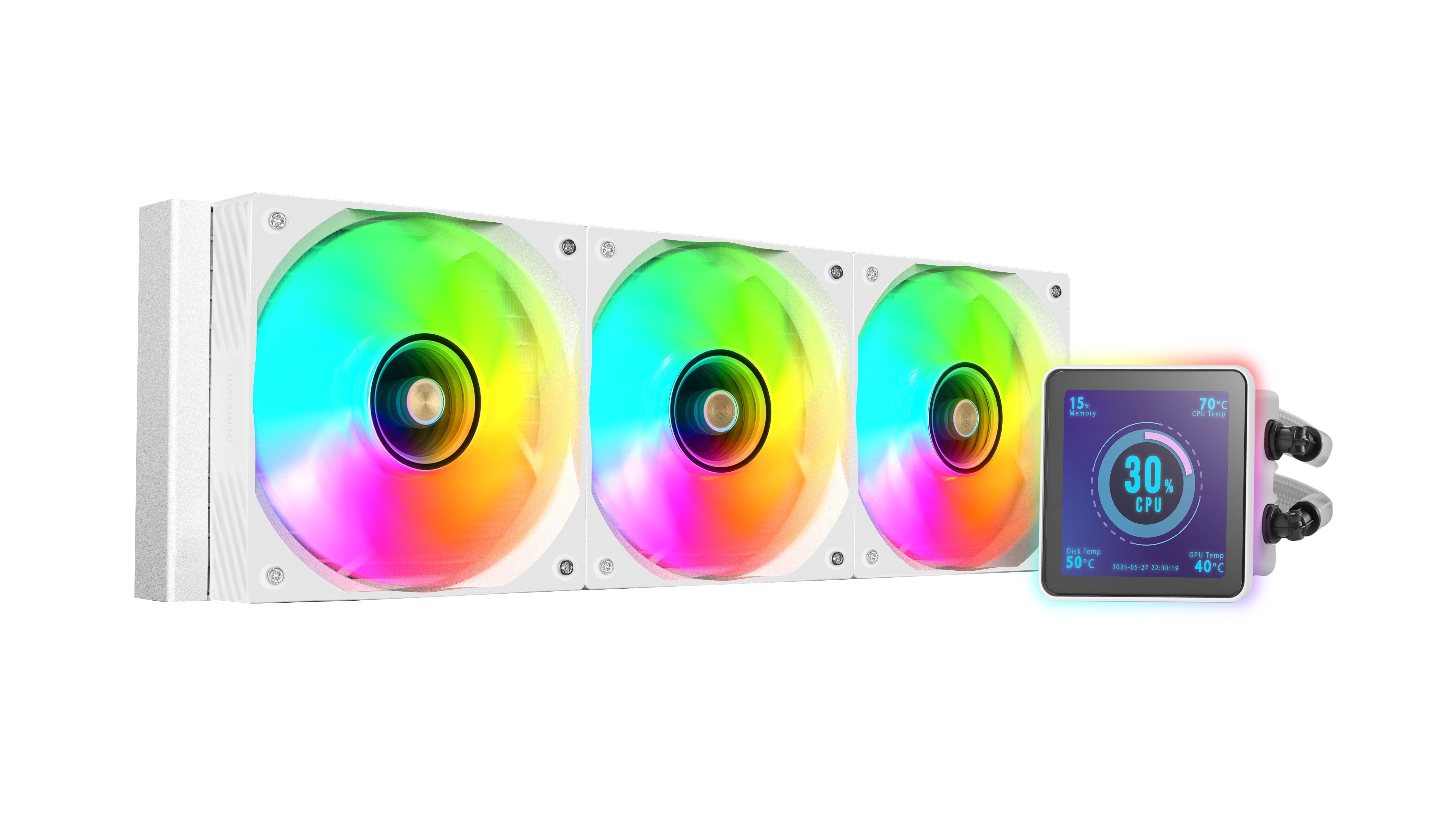 Refrigeración Líquida Cpu Mars Gaming Ml-Visionpro360w Todo En Uno 12 Cm Blanco 1 Pieza(S)