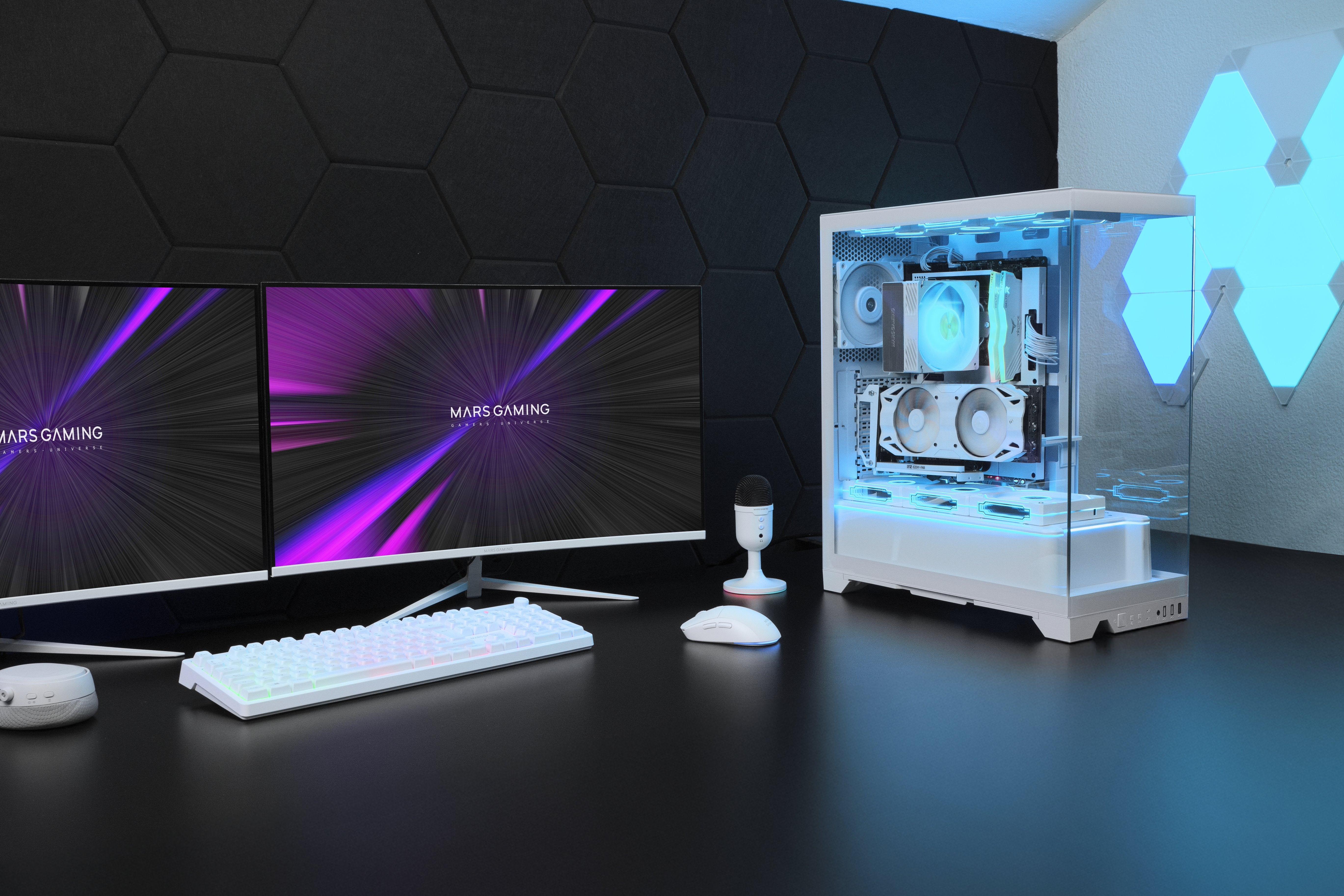 EAN 8435693112990 - Mars Gaming MCPRISMAW carcasa de ordenador Midi Tower Blanco imagen 7