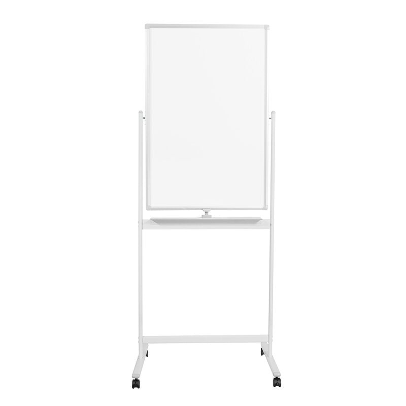 Dry Erase Whiteboard, Mobile, Double-Sided, Metal, 60x90cm