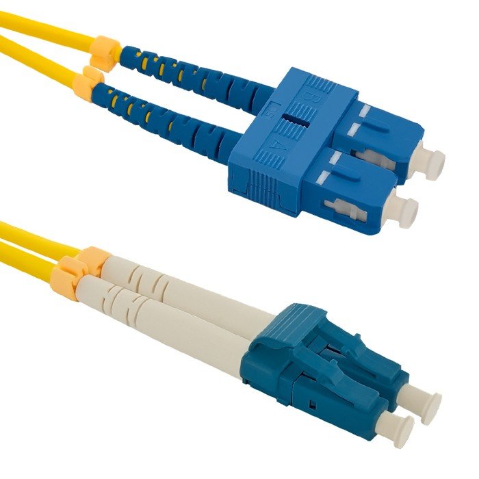 Qoltec 54031 Cable De Fibra Optica 1 M Sc/Upc Lc/Upc Amarillo