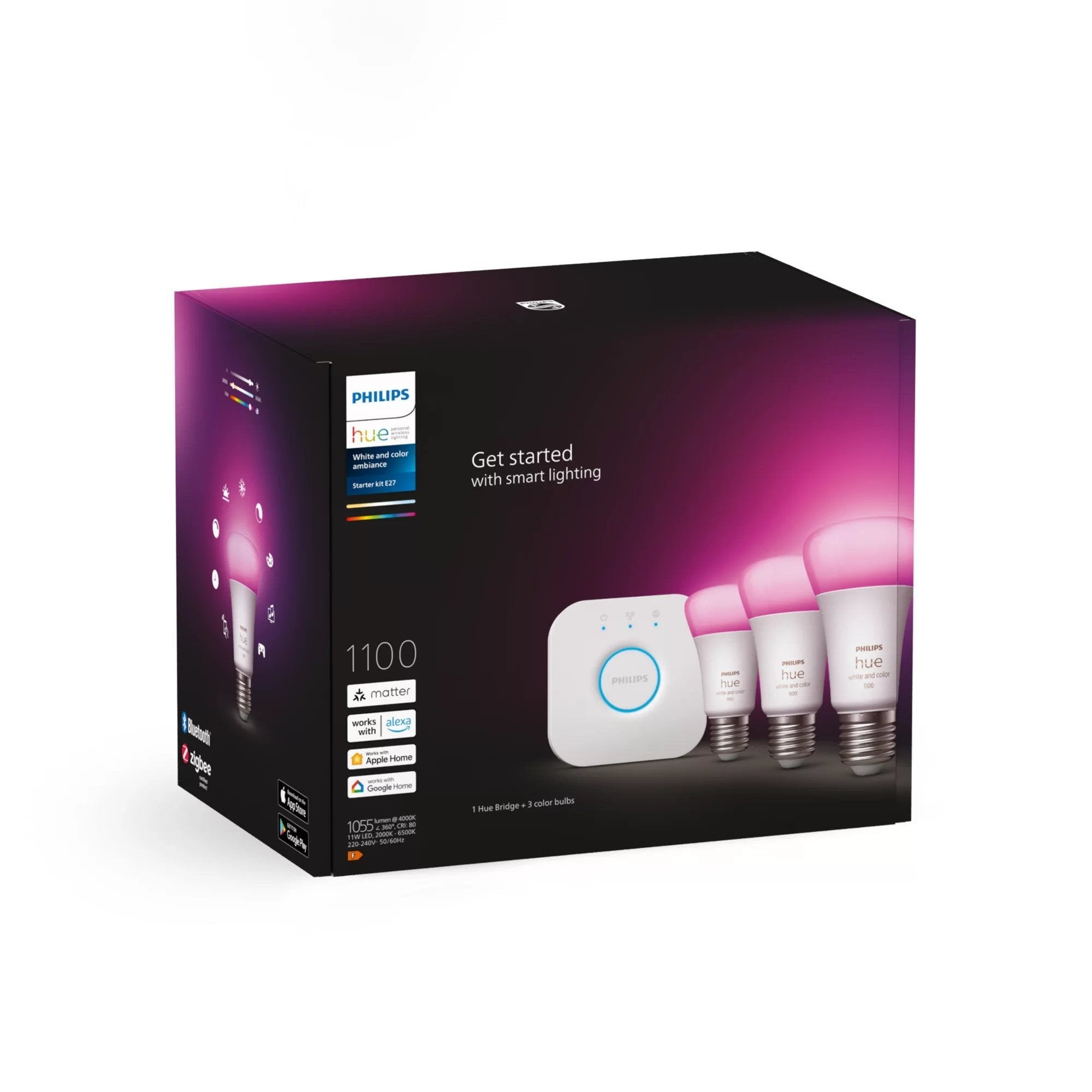 Bombilla Philips Hue Mostek + 3x E27 10,5w! Rgbw