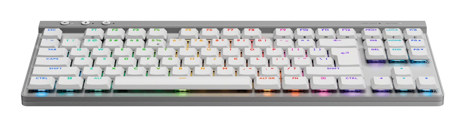 Teclado Ingles Logitech G G515 Juego Rf Wireless + Bluetooth Qwerty Ee.Uu. Blanco