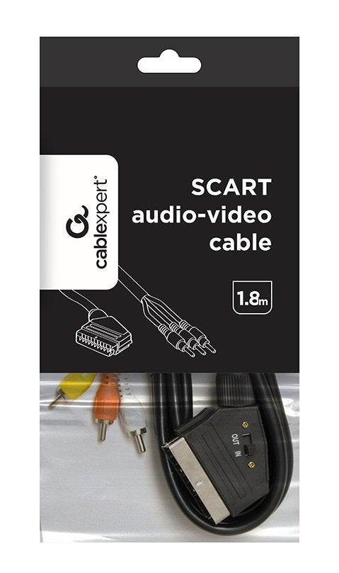 EAN 8716309076616 - Gembird SCART/3 x RCA 1,8 m SCART (21-pin) Negro imagen 3