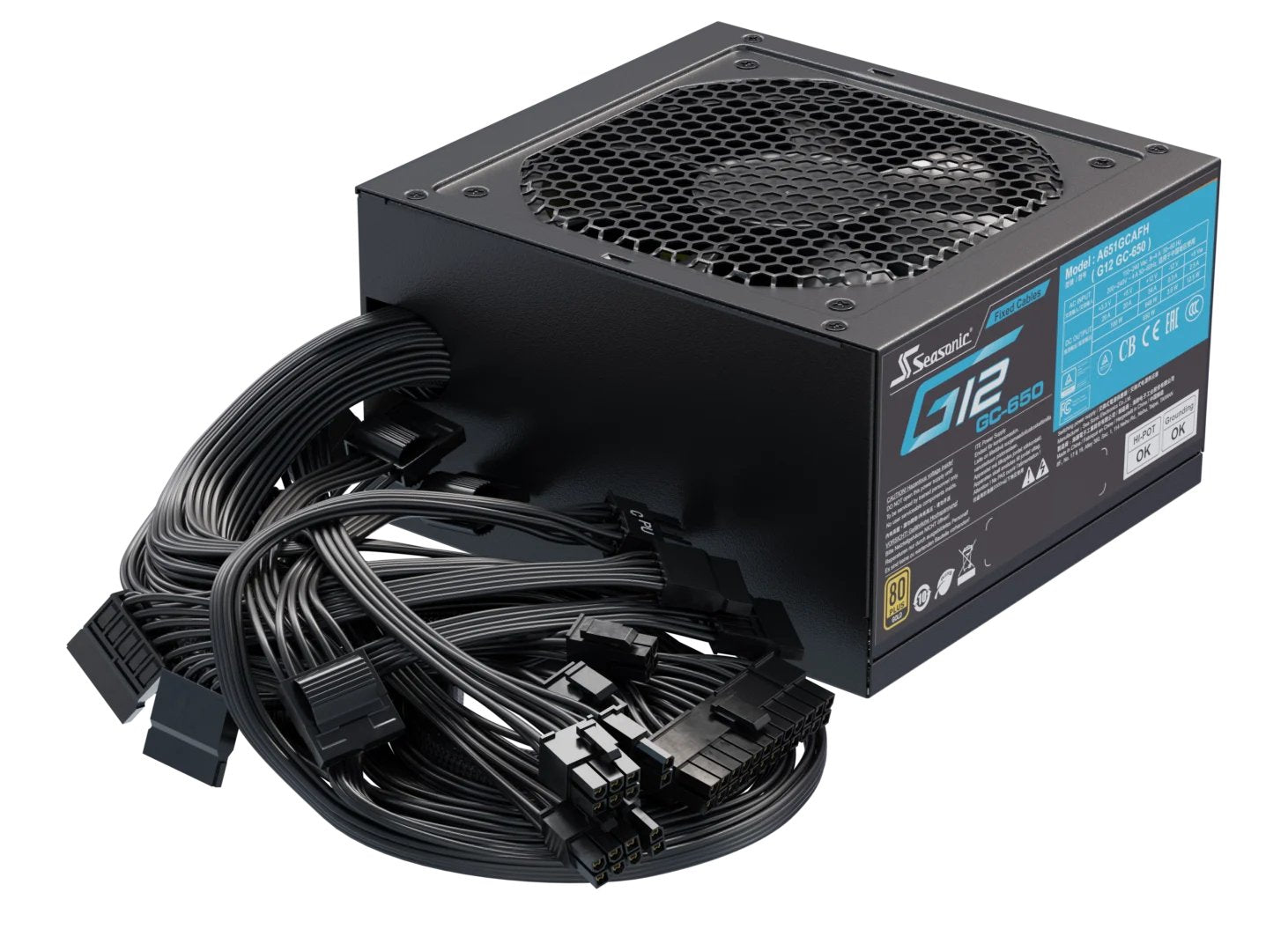 EAN 4711173878520 - Seasonic Netzteil 650W G12 GC-650 80+Gold unidad de fuente de alimentación ATX Negro imagen 4