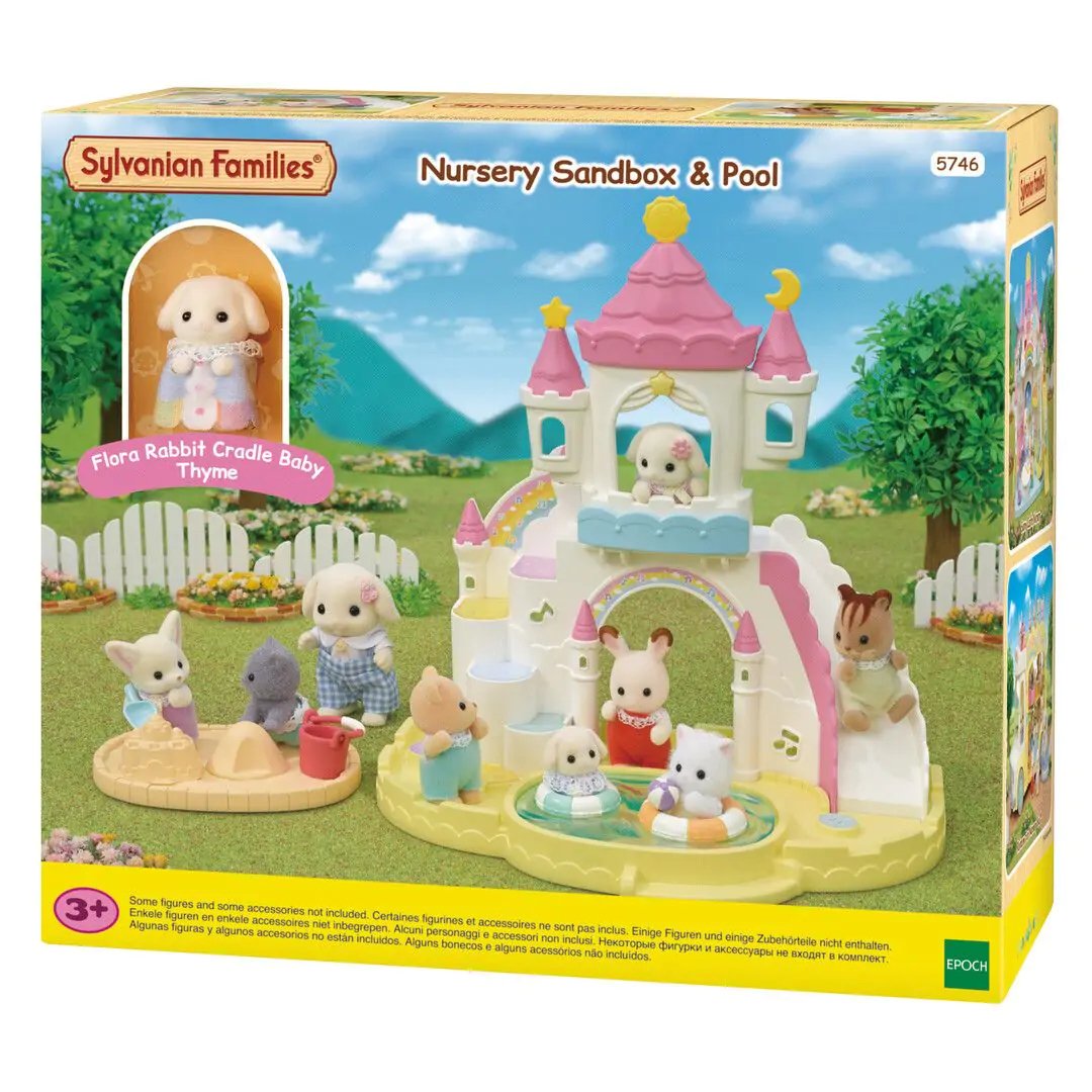 Epoch Sylvanian Families - Erlebniskindergarten Sandkasten Y Pool Con Figur 5746