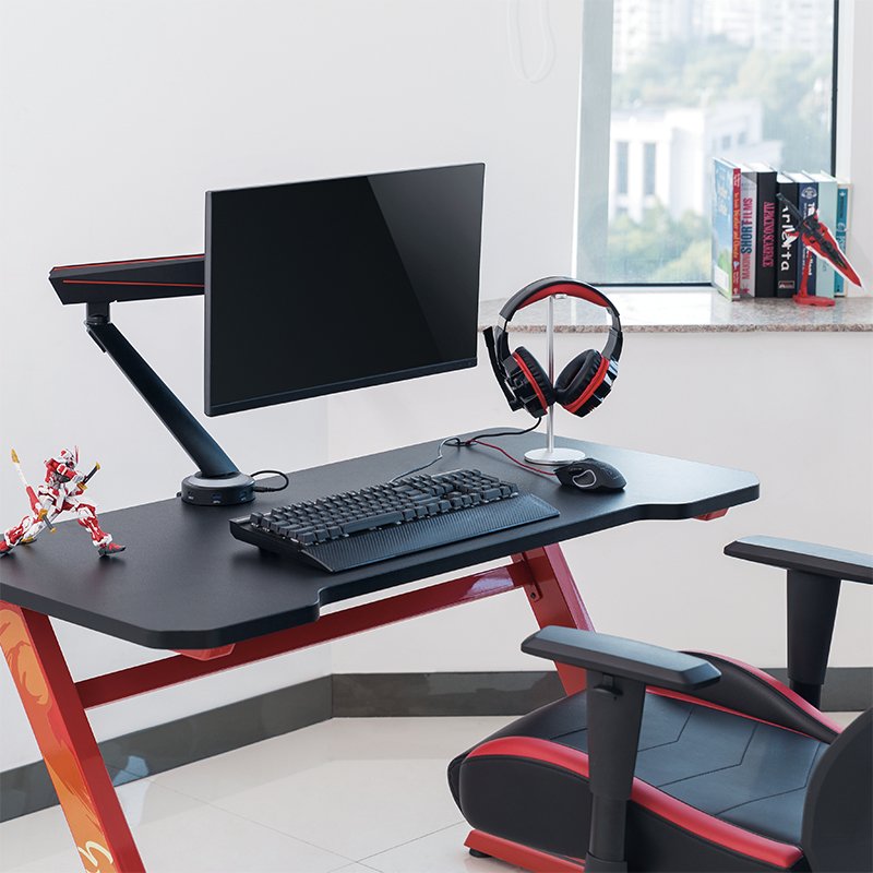 Logilink Bp0091 Soporte De Mesa Para Pantalla Plana 81,3 Cm (32") Abrazadera Negro, Rojo