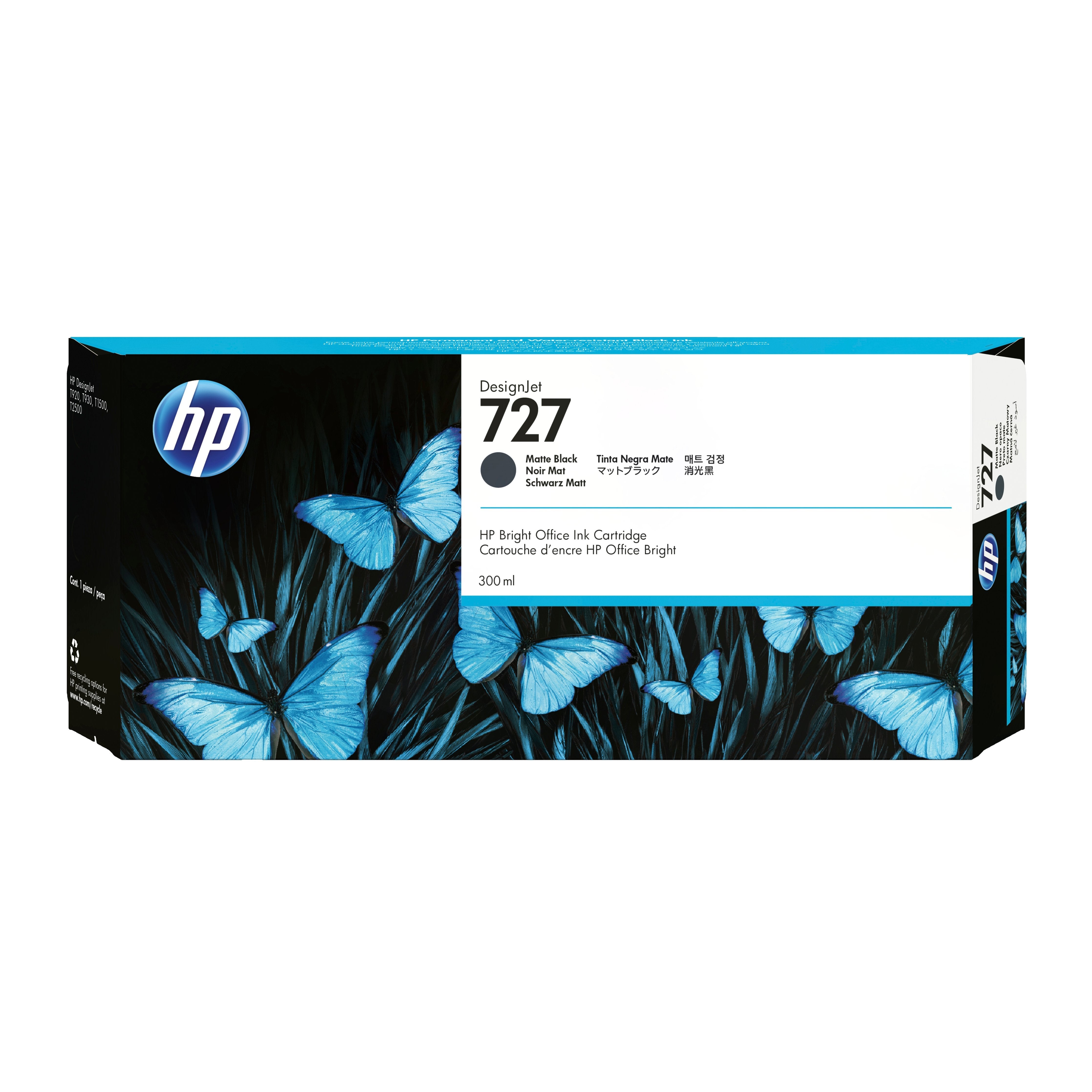 EAN 0887758278048 - HP 727 300-ml Matte Black DesignJet Ink Cartridge cartucho de tinta 1 pieza(s) Original Alto rendimiento imagen 1
