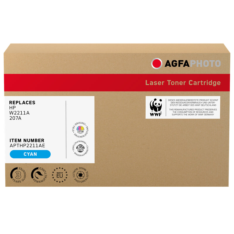 Agfa Photo Tóner Compatible Hp W2211a 207a Cian Apthp2211ae 1250 Copias