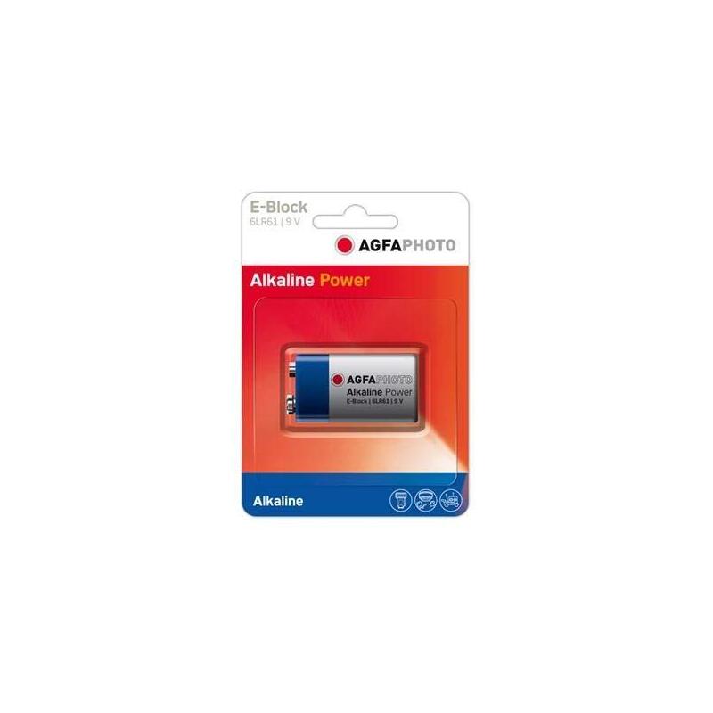 Agfaphoto Bateria Alkaline, E-Block, 6lr61, 9v