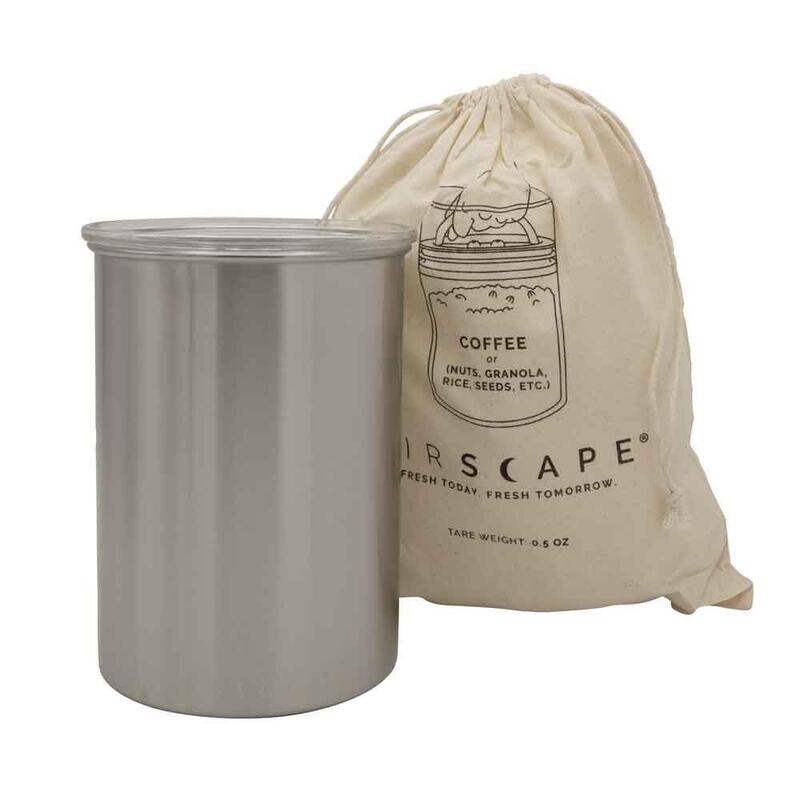 Airscape® Edelstahl-Aromabehälter Mittel, Plata Gebürstet
