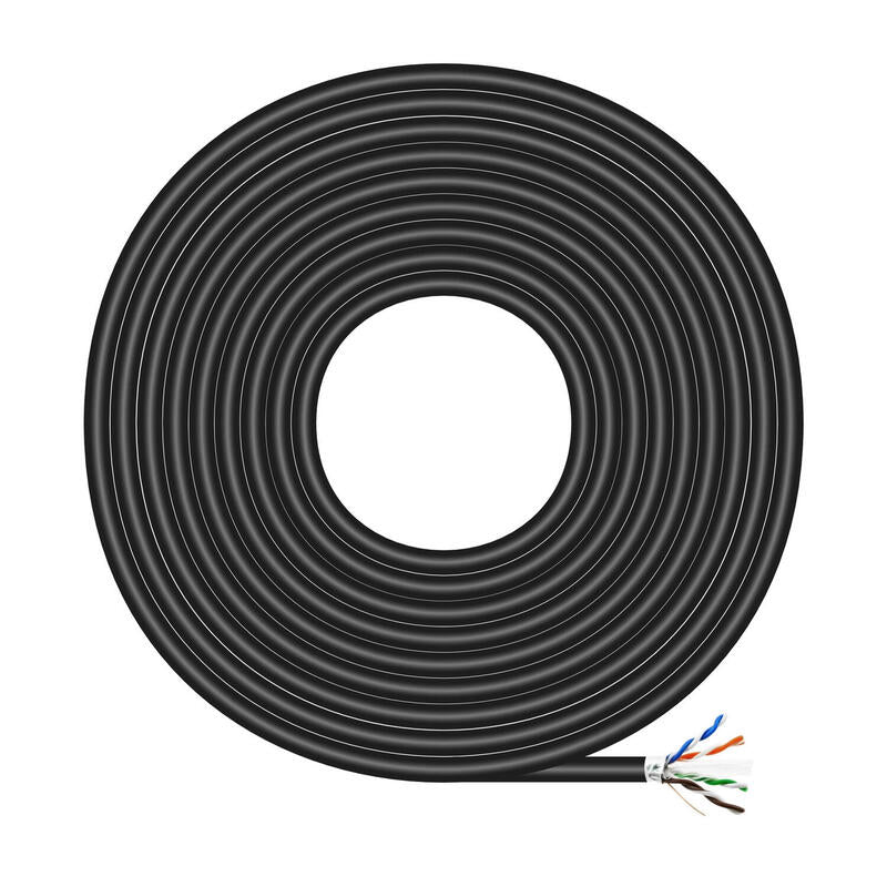Aisens Bobina Cable Exterior Rj45 Cat.6 Ftp Rigido Awg24 - 100m - Negro