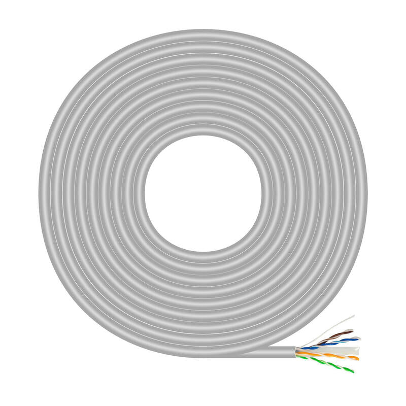 Aisens Bobina Cable Rj45 Cat.6 Utp Rigido Awg23 Cca (Aleacion) - 305m - Gris