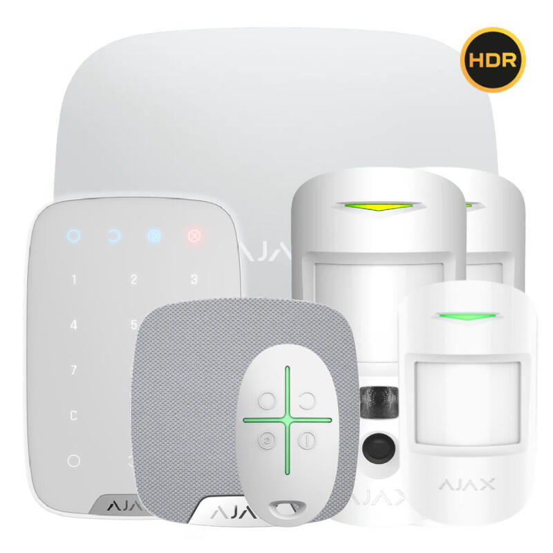 Ajax Hub2kit2g-Mp-Phod-Sc-Hdr-Wh Kit Ajax Blanco. Hub2 + 2motioncam Hdr Phod + Motionprotect + Spacecontrol + Keypad + Homesiren