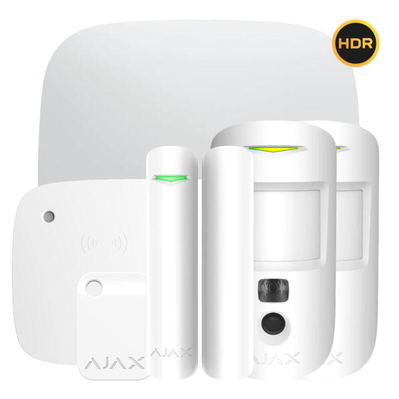 Ajax Hub2kit4g-Dp-Phod-Kpd-Hdr-Wh Kit Ajax Blanco. Hub2 4g + 2motioncam Hdr Phod + Doorprotect Plus + Keypadcombi + Tag