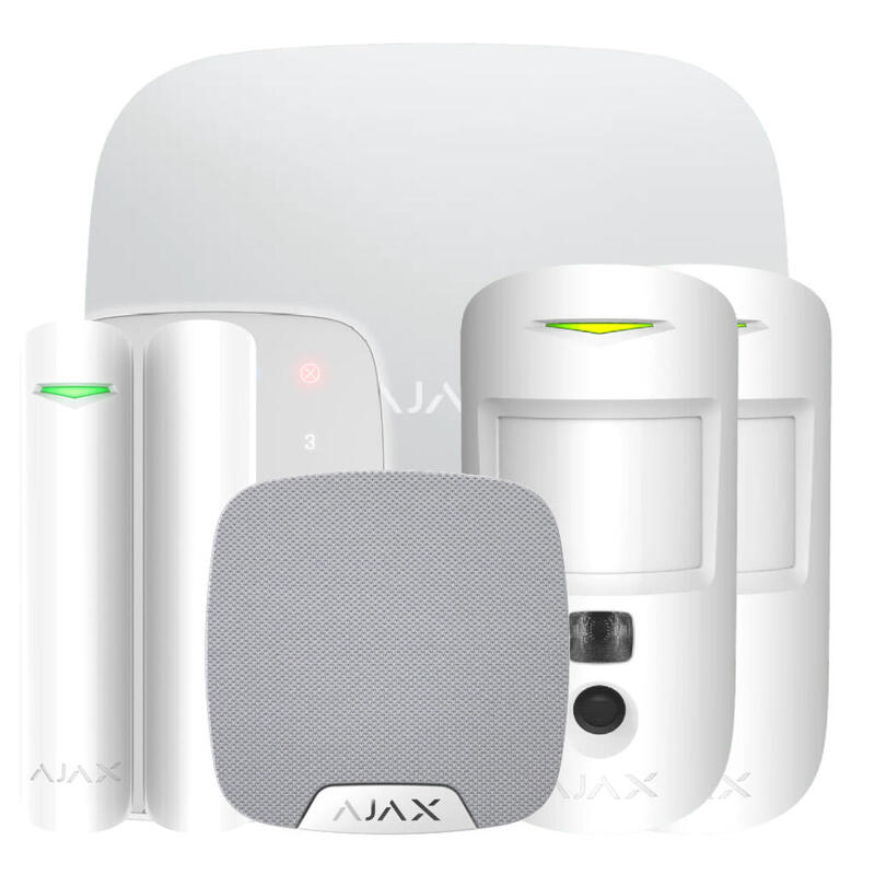 Ajax Hub2kit4g-Dp-Phod-Wh1 Kit Ajax Blanco. Hub 2 4g + 2motioncamphod + Doorprotect + Keypad + Homesiren