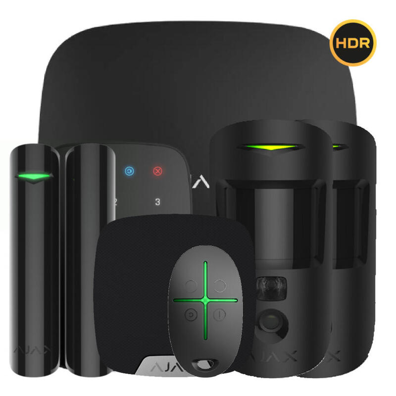 Ajax Hub2kit4g-Dp-Pro-Hdr-Bl1 Kit Ajax Negro. Hub 2 4g + 2motioncam-Hdr + Doorprotectplus + Spacecontrol + Keypad + Homesiren