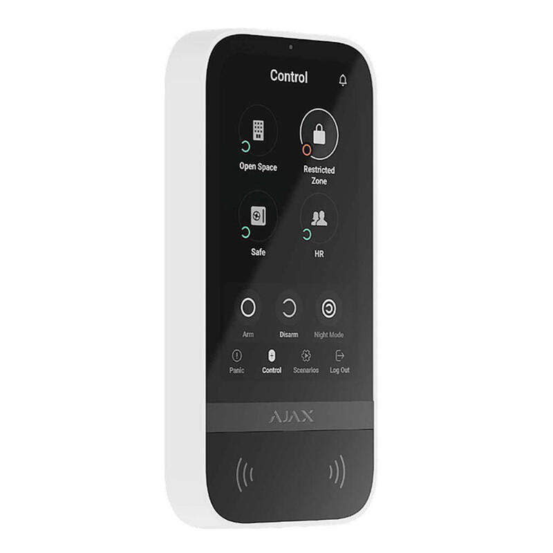 Ajax Keypad-Touch-Wh Ajax Keypad Touchscreen. Teclado Táctil Con Lector Inalámbrico. Color Blanco