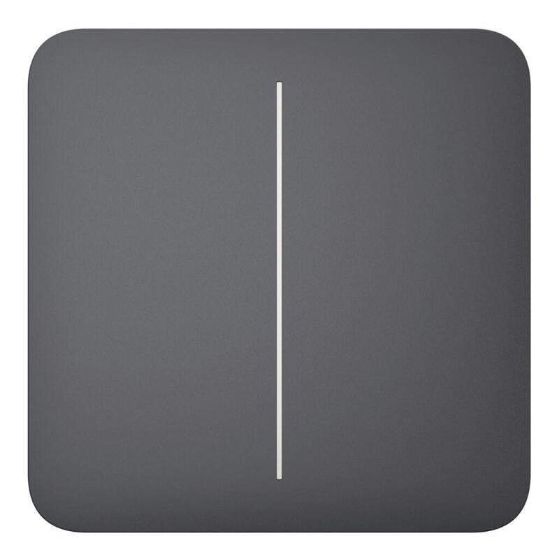 Ajax Lightswitch-2g-Gp Ajax Lightswitch Solobutton 2-Gang. Pulsador Doble. Color Grafito