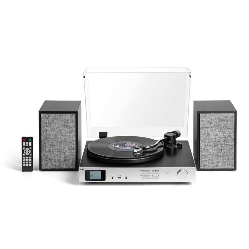 Tocadiscos Akai Con Altavoces Externos Att-500sp