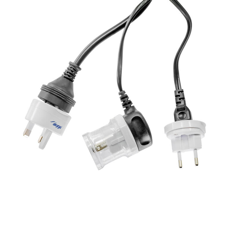 Akyga Adaptador De Viaje Ac Ak-Ad-61 Worldwide White