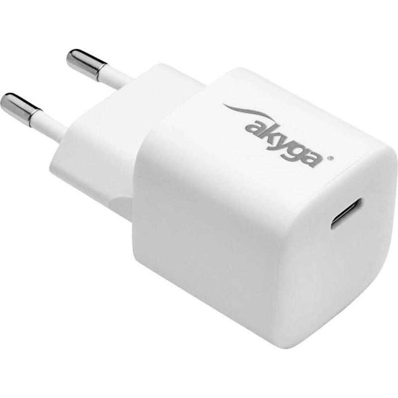 Akyga Wall Charger Ak-Ch-22 25w Usb-C Pd Gan 5-12v 2.08-3a White