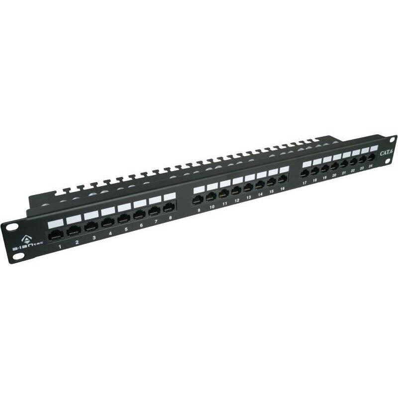 Alantec Pk001 Panel De Conexión Utp Cat.6, 24 Puertos Lsa Con Estante 1u 19"