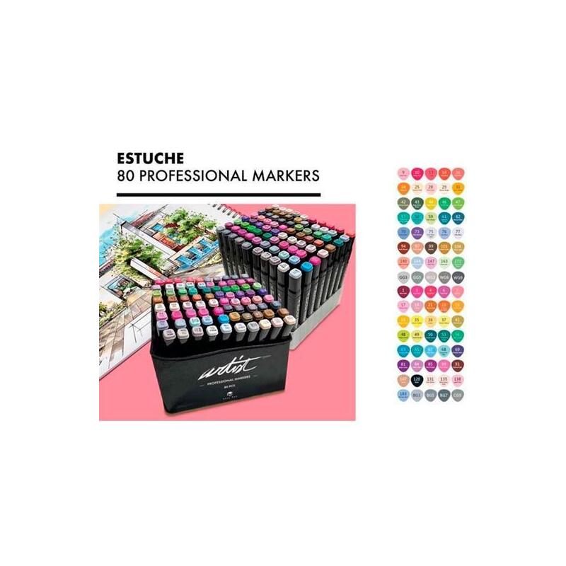 Alex Bog Rotuladores Luxury Canvas Gama Artist Doble Punta Estuche De Lujo 80 C/Surtidos