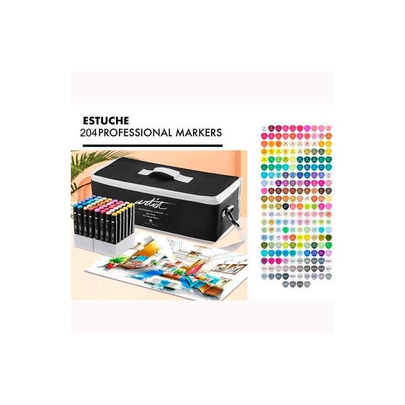 Alex Bog Rotuladores Luxury Canvas Gama Artist Estuche Maletín De 204 C/Surtidos