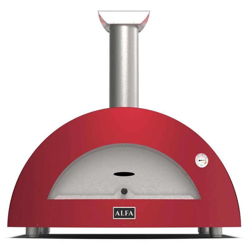 Alfa Forni Moderno 3 Pizze Wood Red