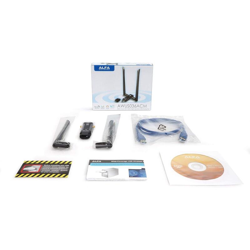 Alfa Network Adaptador Wi-Fi Inalámbrico Ac1200 Usb Con Antena Externa 1200mbps