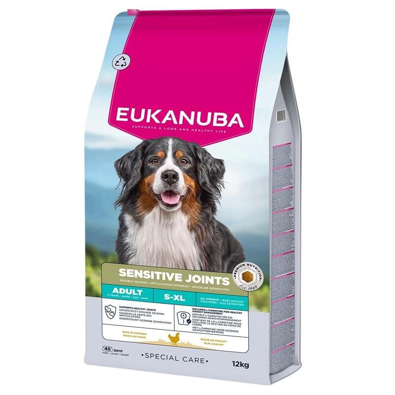 Alimento Para Perros Eukanuba Sensitive Joints Con Pollo - Alimento Seco Special Care Para Perros Con Articulaciones Delicadas, Para Favorecer La Movilidad, 12 Kg