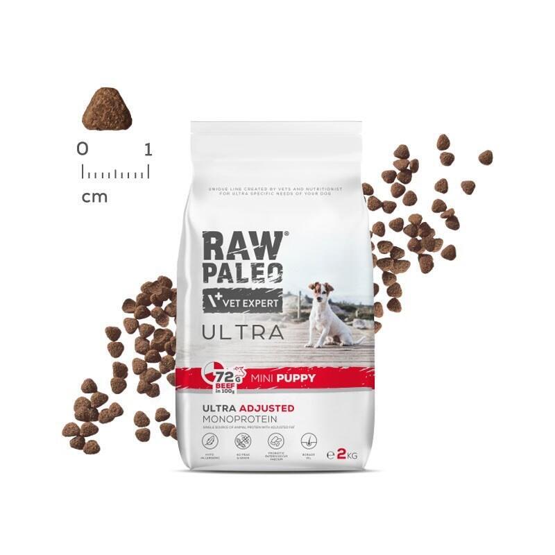 Alimento Seco Para Cachorros Raw Paleo Ultra Mini Puppy Beef De Razas Pequeñas - 2 Kg