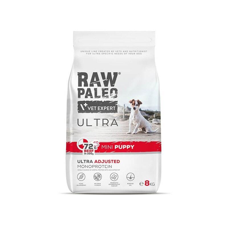 Alimento Seco Para Cachorros Raw Paleo Ultra Mini Puppy Beef De Razas Pequeñas - 8 Kg