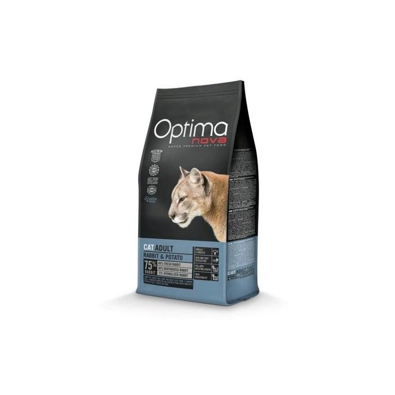 Alimento Seco Para Gatos Optimanova Cat Adult Conejo Y Patatas 2kg