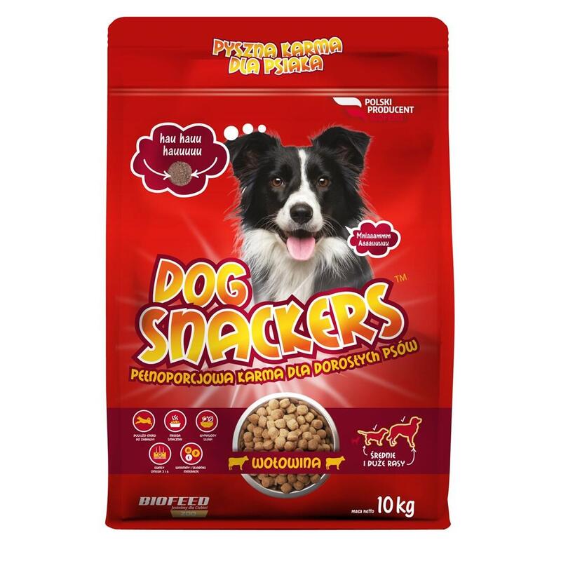 Alimento Seco Para Perros Biofeed Dog Snackers Adult Medium & Large Beef 10kg