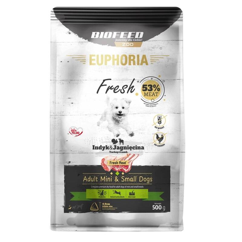 Alimento Seco Para Perros Biofeed Euphoria Fresh Adult Turkey With Lamb Xs/S 500g