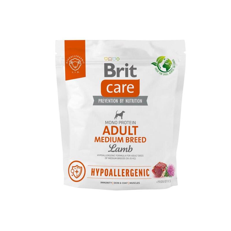 Alimento Seco Para Perros Brit Care Hypoallergenic Adult Medium Breed Lamb 1 Kg