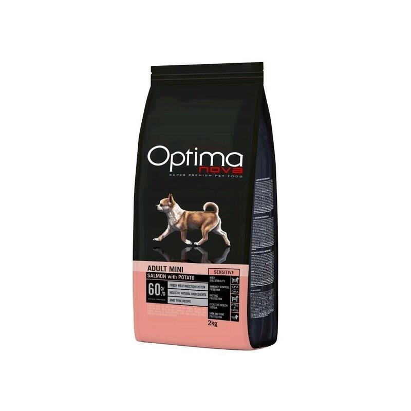 Alimento Seco Para Perros Optimanova Mono Dog Adult Mini Salmón Y Patatas 2kg
