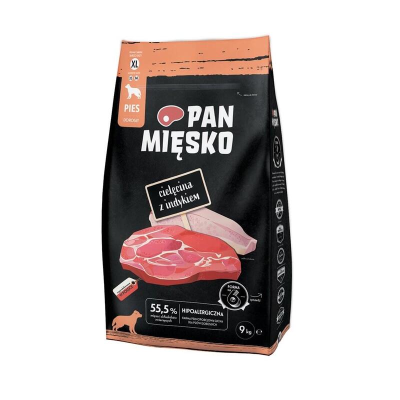 Alimento Seco Para Perros Pan Miesko Veal With Turkey Xl 9kg