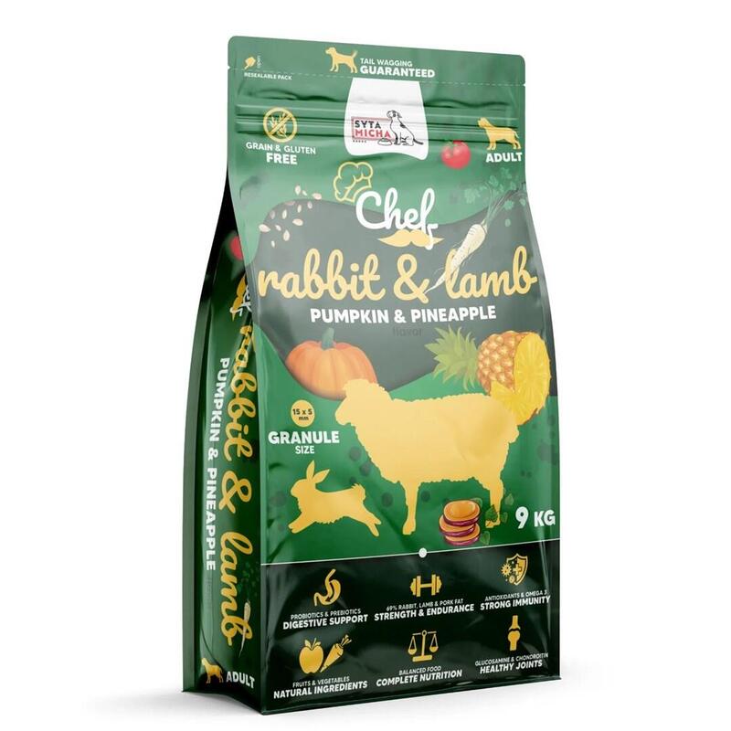 Alimento Seco Para Perros Syta Micha Chef Rabbit, Lamb With Pumpkin And Pineapple 9kg