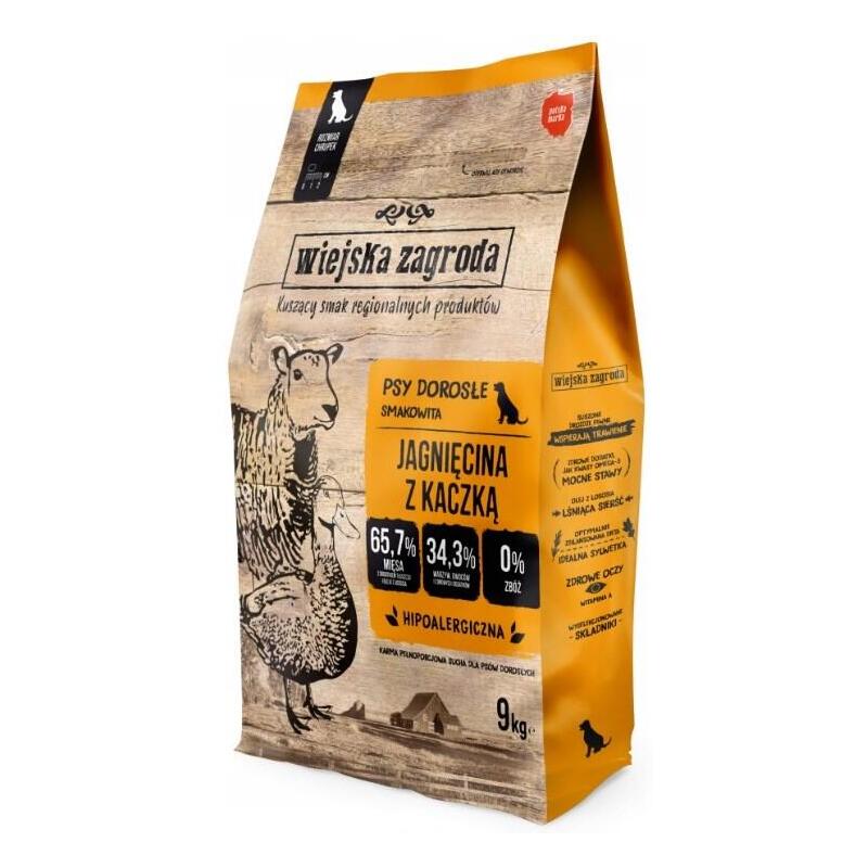 Alimento Seco Para Perros Wiejska Zagroda Adult Small Cordero Con Pato 9kg