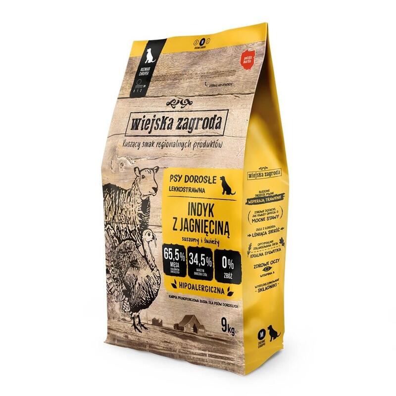 Alimento Seco Para Perros Wiejska Zagroda Turkey With Lamb M 9kg