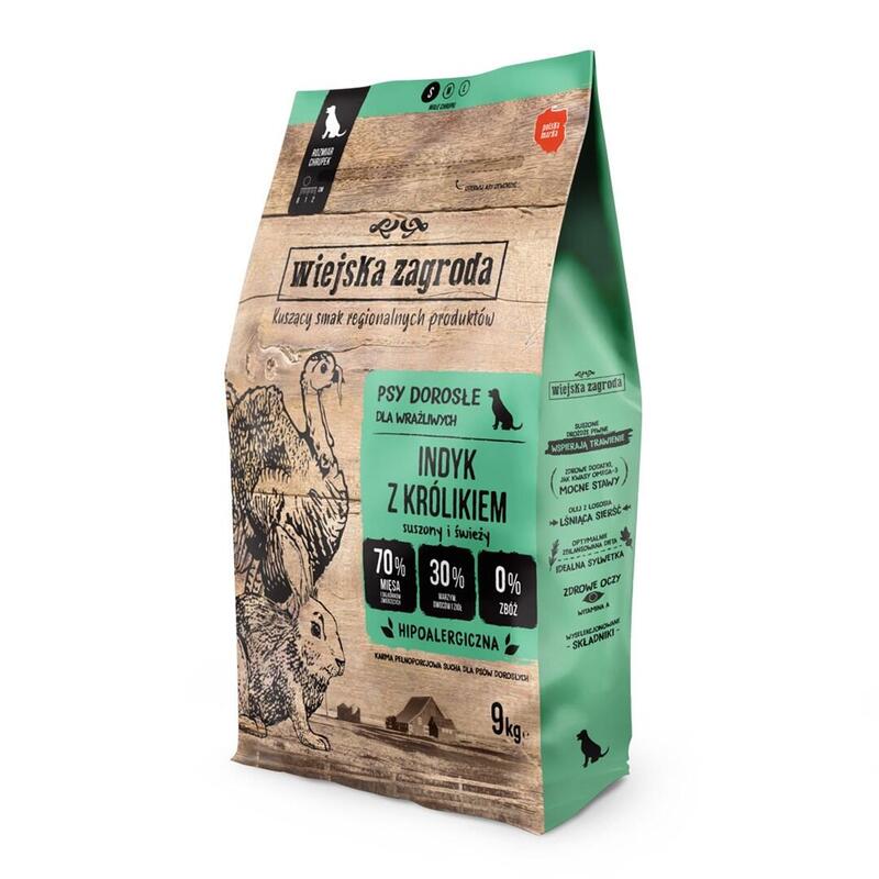 Alimento Seco Para Perros Wiejska Zagroda Turkey With Rabbit S 9kg
