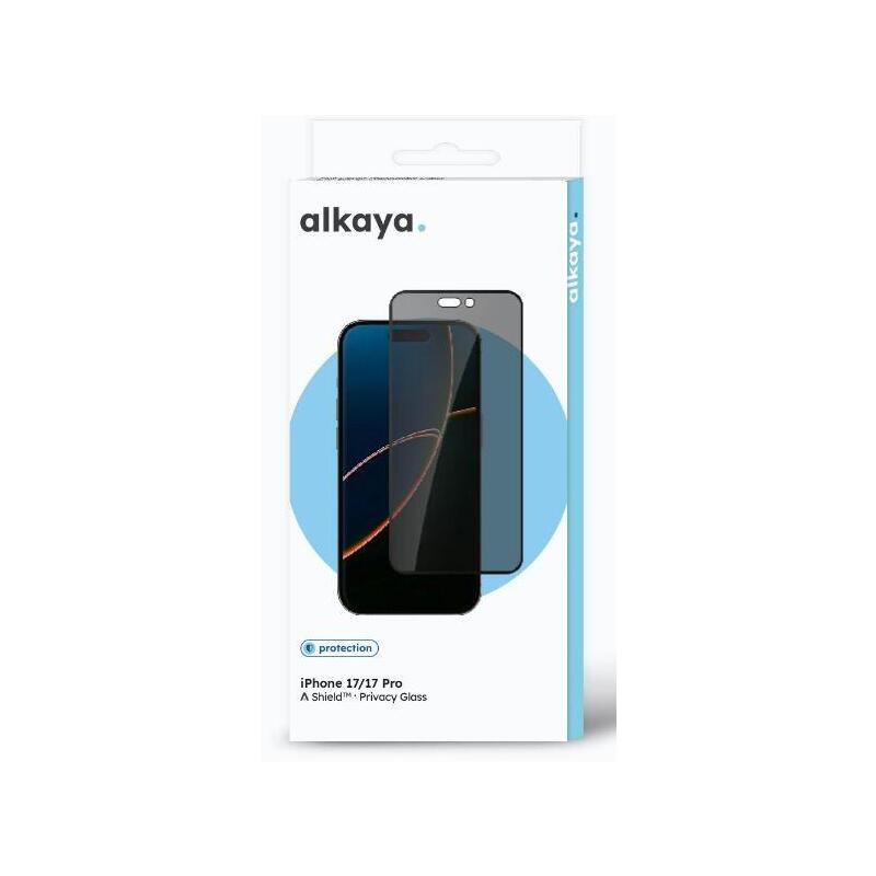 Alkaya A Shield Displayschutzglass 3d Full Funda, Privacy Iphone 17/17pro, Negro