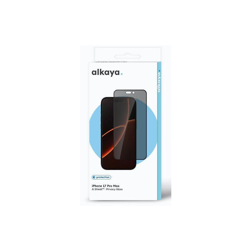 Alkaya A Shield Displayschutzglass 3d Full Funda,Privacy Iphone 17pro Max, Negro