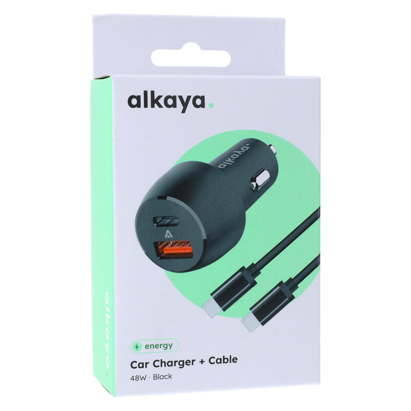 Alkaya Fast Speed Set Cargador De Coche Para Zigarettenanzünder 48w Negro