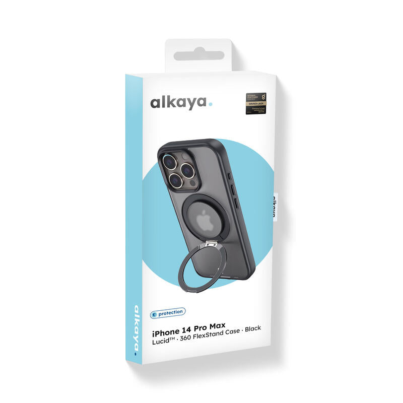 Alkaya Lucid 360 Flexstand Funda Con Magsafe Para Iphone 14 Pro Max Negro
