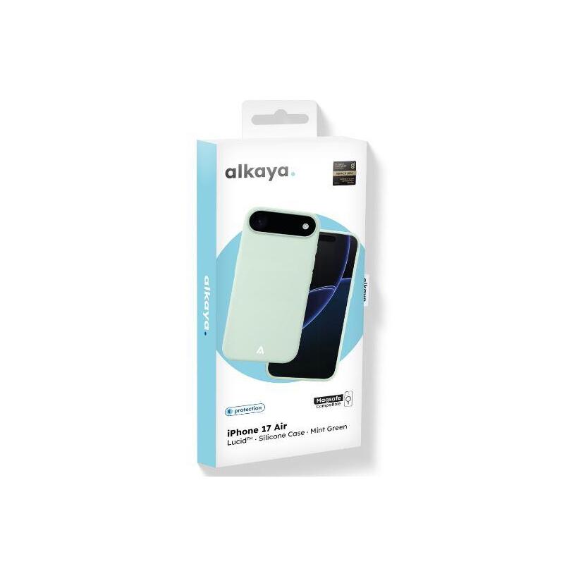 Alkaya Lucid Handy Schutzhülle Silikon Kompatibel Magsafe Iphone 17 Air,Mintgrün