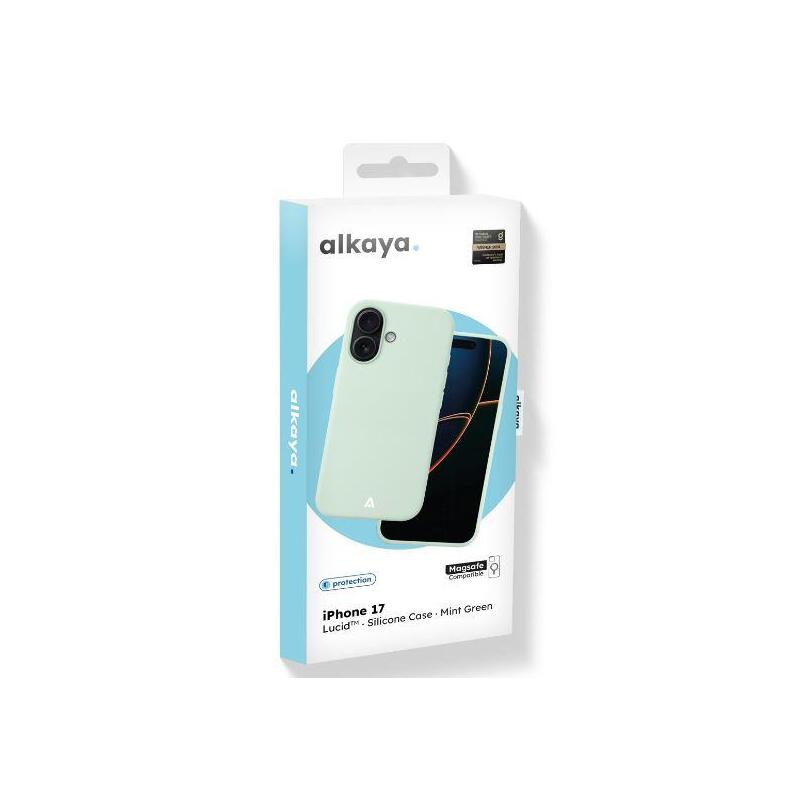 Alkaya Lucid Handy Schutzhülle Silikon Kompatibel Magsafe Iphone 17, Mintgrün